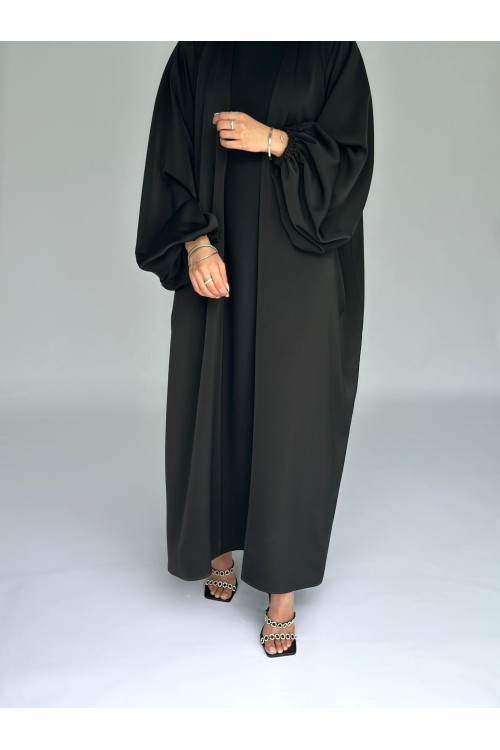 Sous Abaya Simple noire (manches courtes)