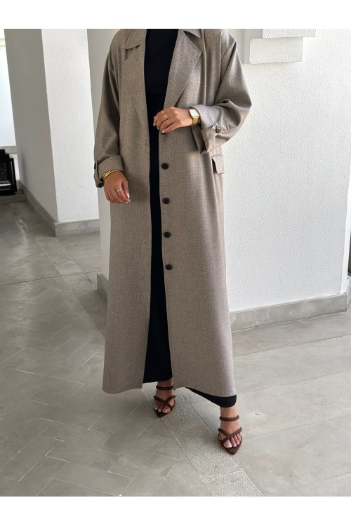 Trench Paola taupe chiné