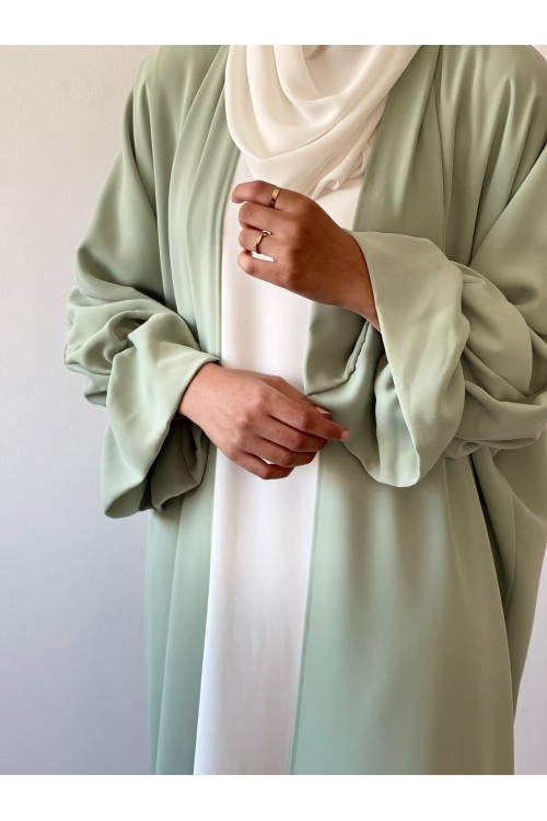 Abaya Lola vert amande été