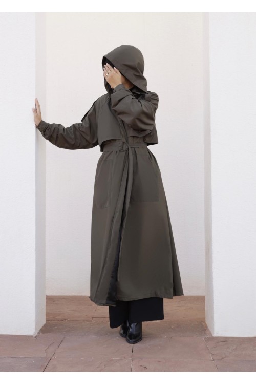 Trench Imperméable olive