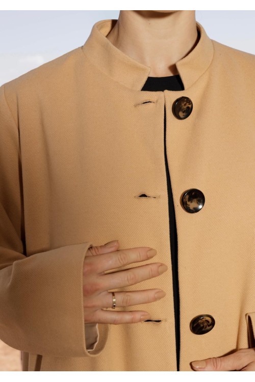 Manteau Mao beige