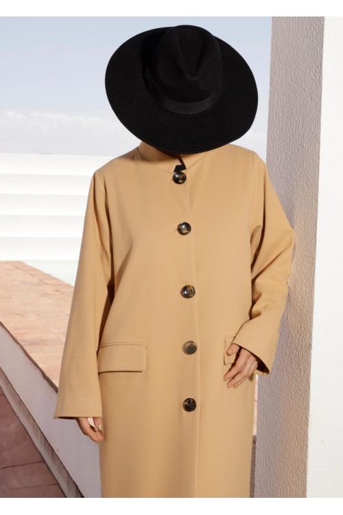 Manteau Mao beige