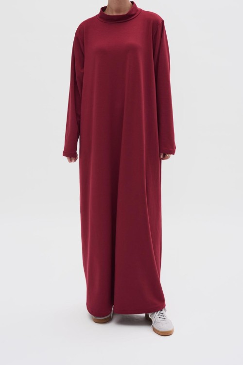 Sous abaya winter burgundy