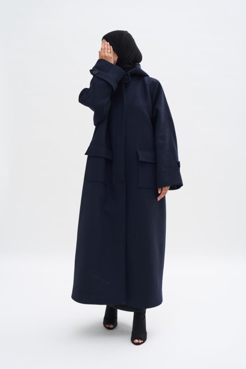 Manteau Lyssi bleu marine