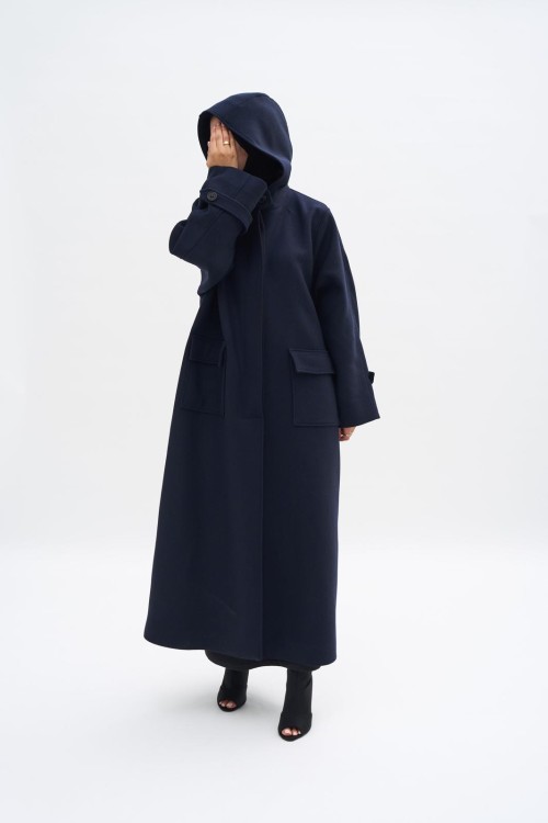 Manteau Lyssi bleu marine