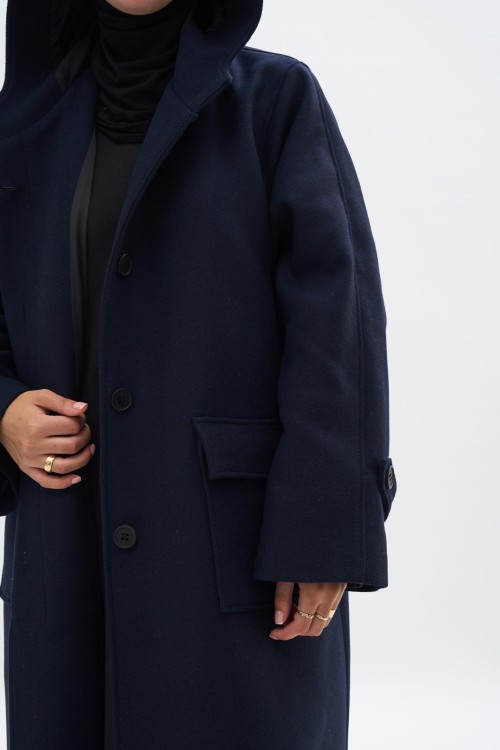 Manteau Lyssi bleu marine