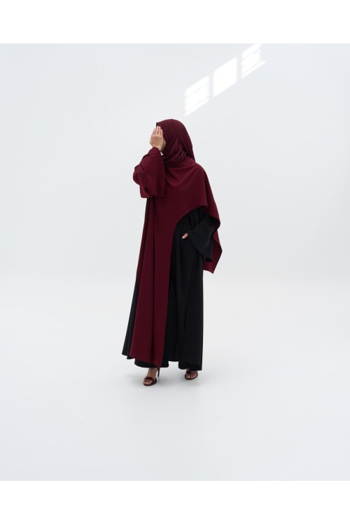 Abaya Paloma II noir & burgundy