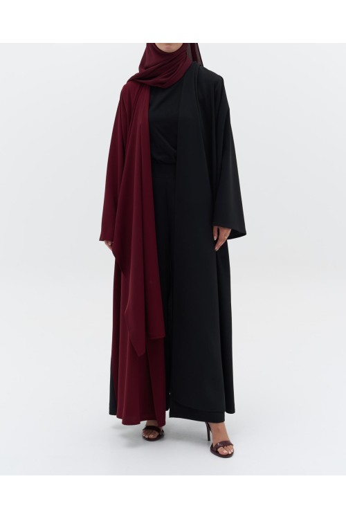 Abaya Paloma II noir & burgundy