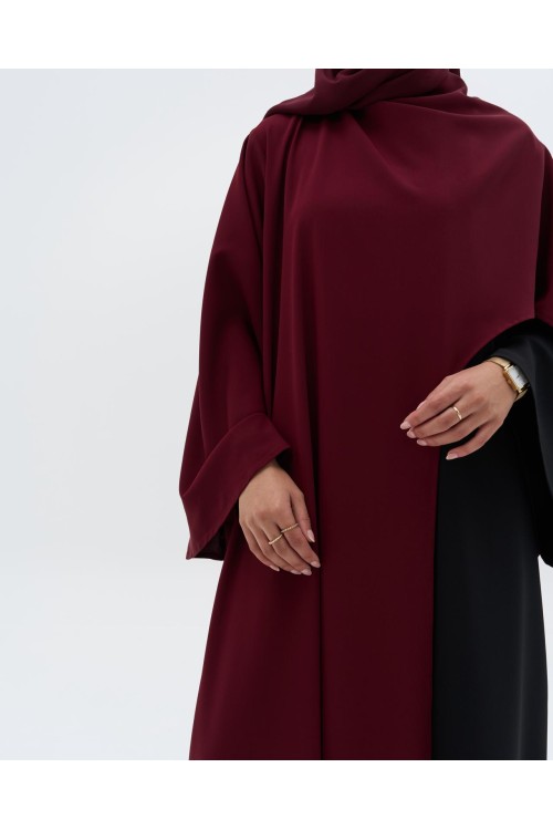 Abaya Paloma II noir & burgundy