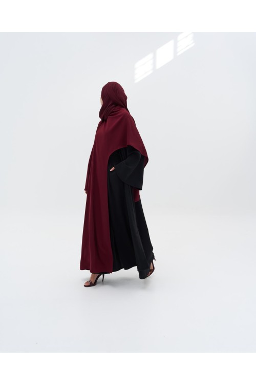 Abaya Paloma II noir & burgundy