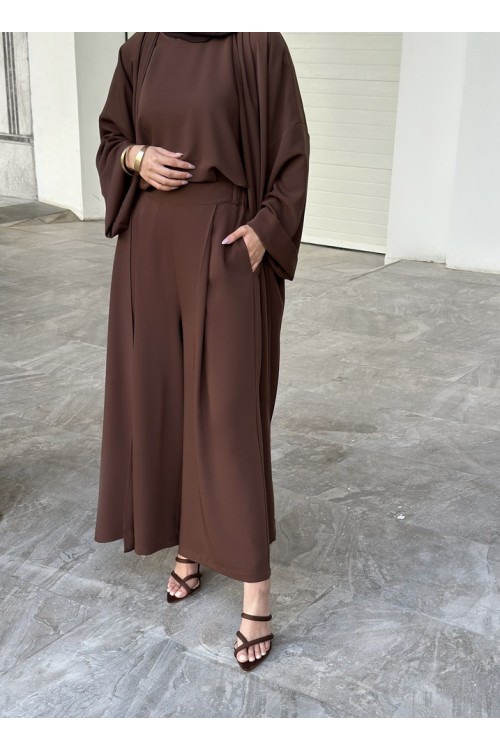 Abaya classy marron (seule)