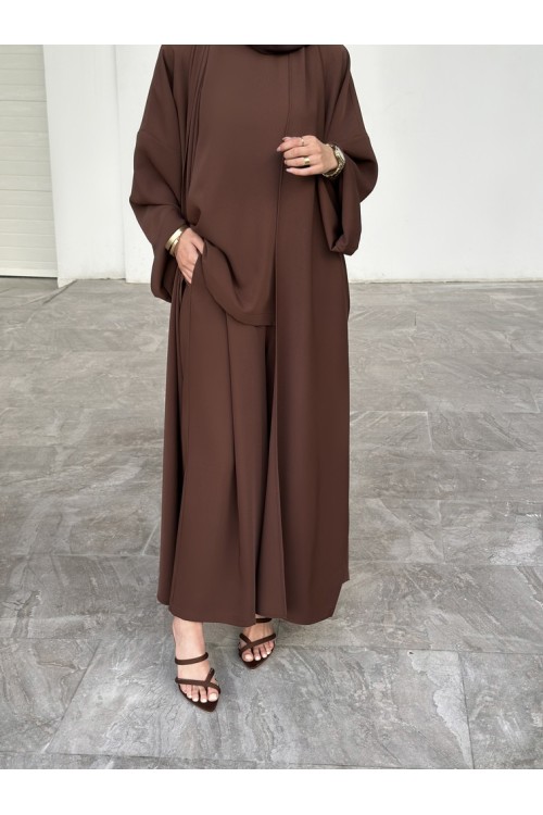 Abaya classy marron (seule)