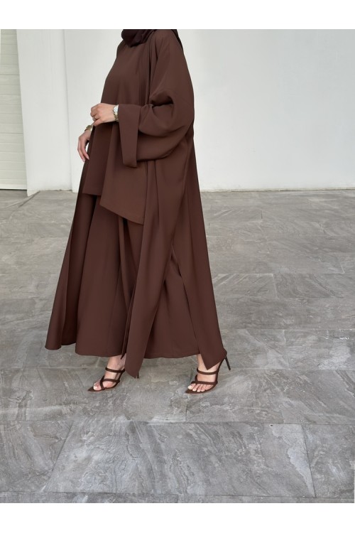 Abaya classy marron (seule)