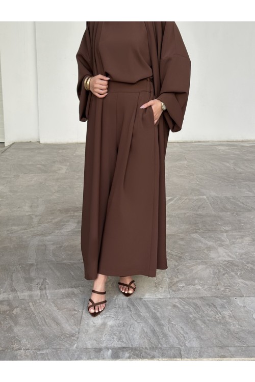 Abaya classy marron (seule)