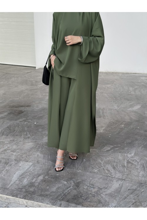 Abaya classy kaki (seule)