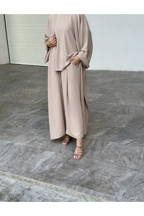 Abaya classy beige (seule)